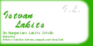 istvan lakits business card